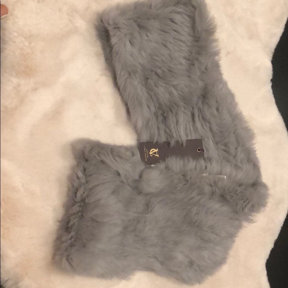 Vince Camuto Rabbit Fur Scarf - Picture 5 of 11